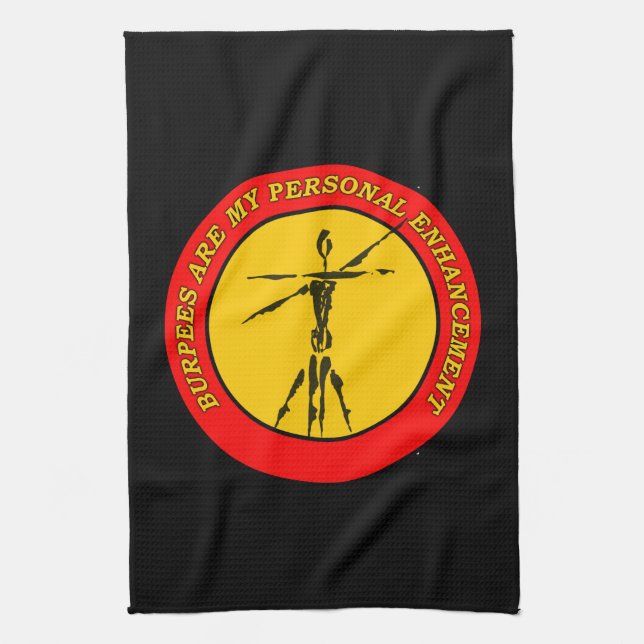 Burpees Are My PED Tea Towel (Vertical)