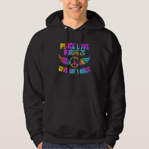 Burpees Fitness Saying Sport Peace Love Burpees Hoodie