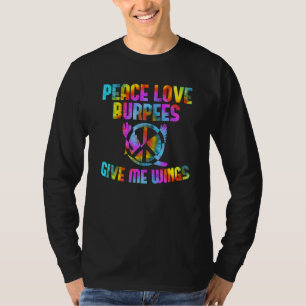 Burpees Training peace sign saying Peace Love Burp T-Shirt