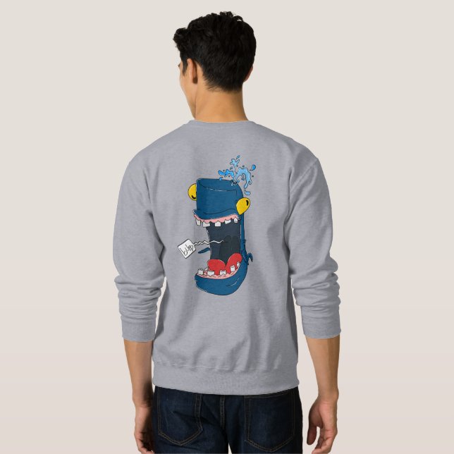 Burping Blue Whale Sweatshirt (Back Full)