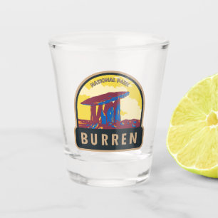 Burren National Park Ireland Travel Art Vintage Shot Glass