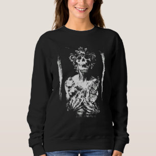 Burried Skeleton mapple leaves Occult Gothic Satan Sweatshirt