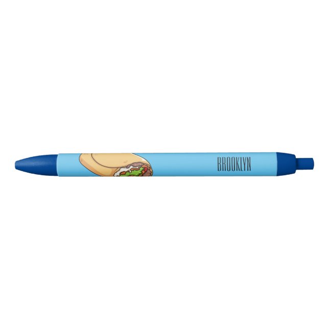 Burrito cartoon illustration  black ink pen (Front)