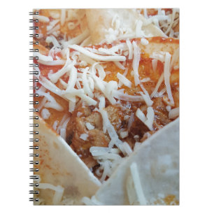 Burrito Cheese Funny Food Background Spiral Notebook