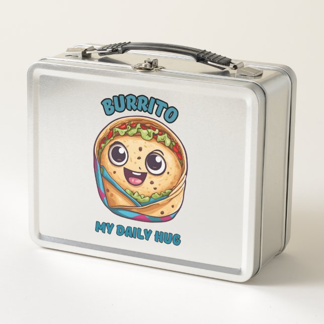Burrito My Daily Hug Metal Lunch Box (Front)