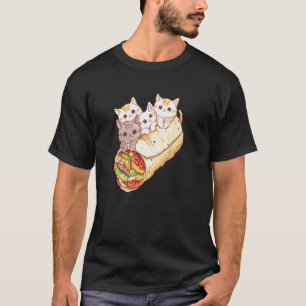 Burritos And Cats Funny Mexican Food Design For Ca T-Shirt