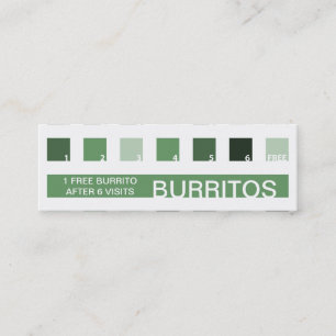 BURRITOS customer appreciation (mod squares) Loyalty Card