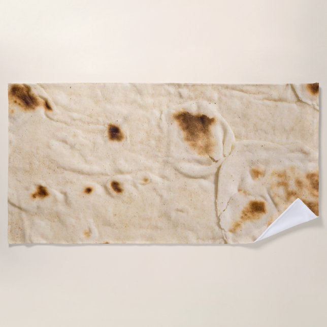 Burritos, Giant Tortilla Beach Towel (Front)