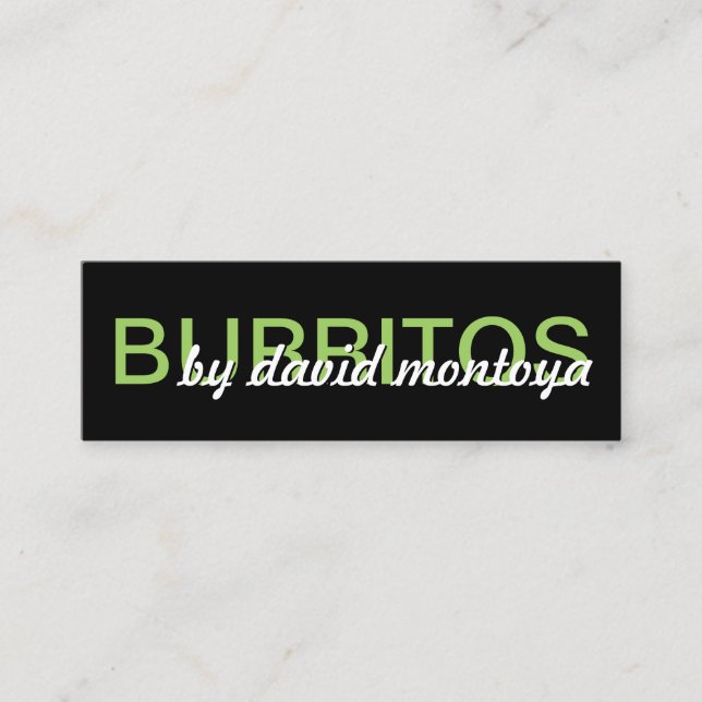 burritos with customisable chef loyalty card (Front)