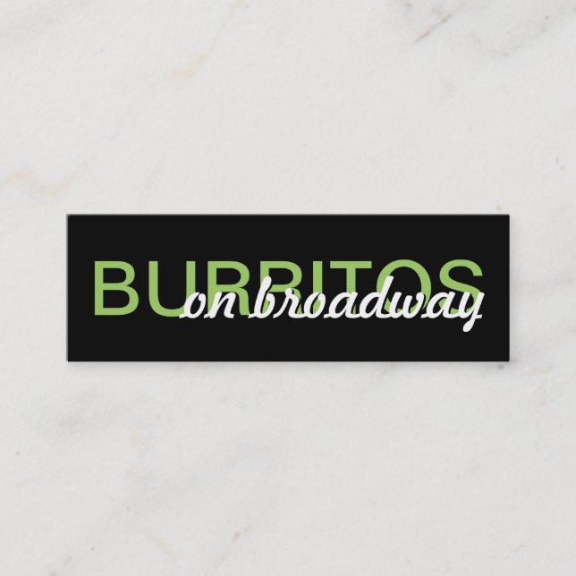 burritos with customisable location loyalty card (Front)