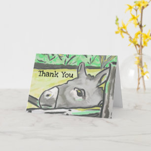 Burro Thank You Graduation Birthday Card