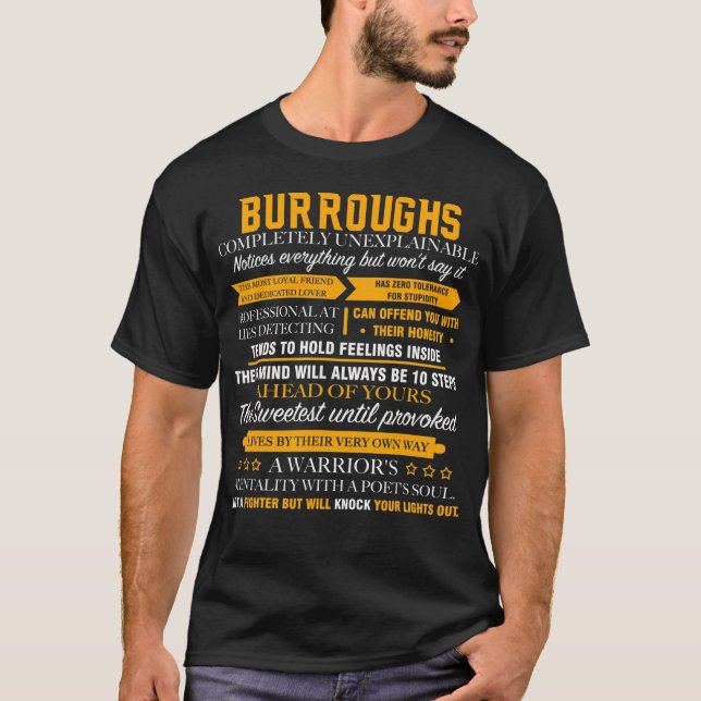 BURROUGHS completely unexplainable T-Shirt (Front)
