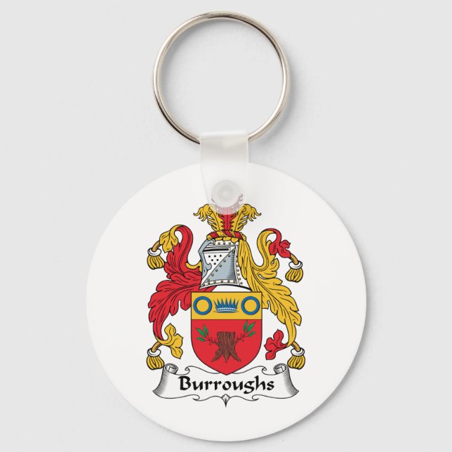 Burroughs Family Crest Key Ring (Front)