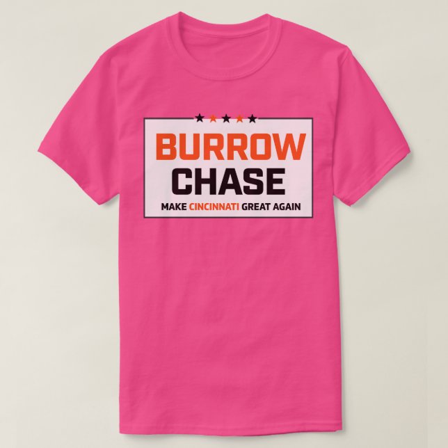 Burrow Chase Make Cincinnati Great Again T-Shirt (Design Front)