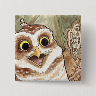 Burrowing Owl Button