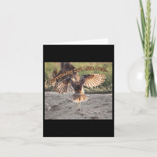 Burrowing Owl Lift Off Sticker Card