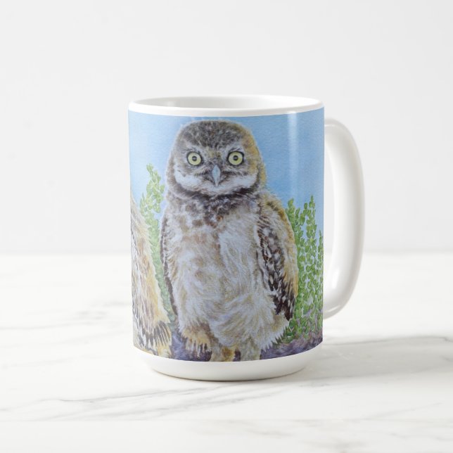 Burrowing Owlets Coffee Mug (Front Right)