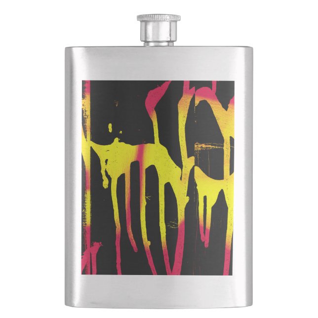 burrs and spurs and bacchanal hip flask (Front)