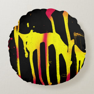 burrs and spurs and bacchanal round cushion