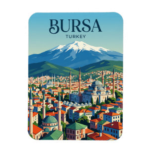 Bursa Skyline Turkey Magnet