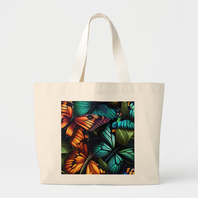  Burst–Butterflies in Motion Large Tote Bag (Front)