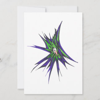 Burst Colourful Abstract Tribal Tattoo Art Thank You Card
