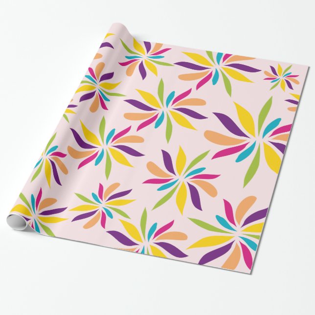 burst colours wrapping paper (Unrolled)
