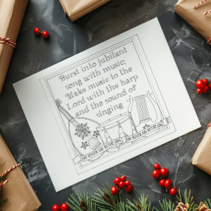 Burst Into Song Colouring Book Postcard