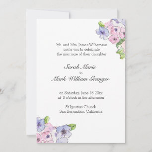 Burst of Blue and Purple Invitation