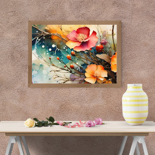 Burst of Brilliance: Abstract Floral Art Photo Print