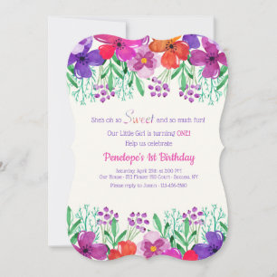 Burst of Colour Birthday Party Invitation