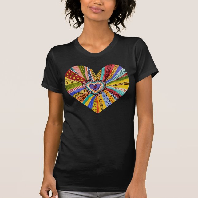 burst of colour heart-#1 T-Shirt (Front)