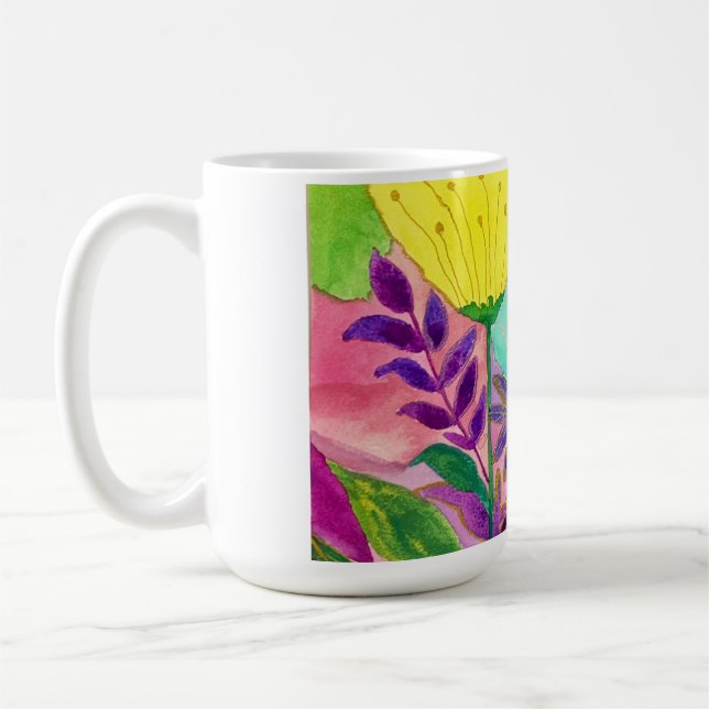 Burst of Floral Joy Coffee Mug (Left)