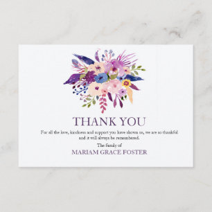 Burst of Flowers Bereavement Thank You Card