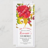 Burst of Red Invitation