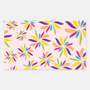 burst rectangular sticker