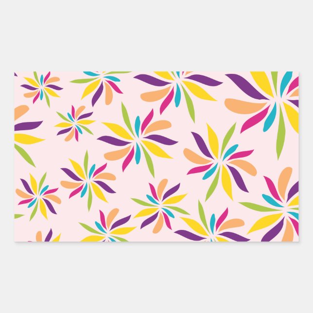 burst rectangular sticker (Front)