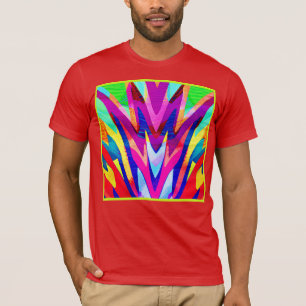 Bursting Color Abstraction Pattern T-Shirt