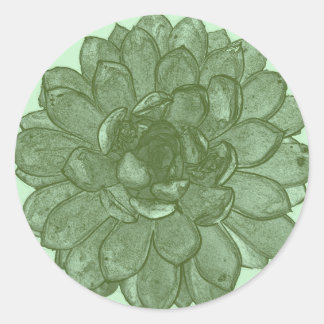 Bursting Open - Green and Blue Classic Round Sticker