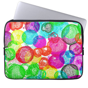 Bursting with Color Abstract Pattern Laptop Sleeve