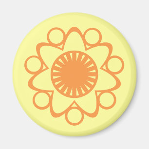 Bursting with Life Flower Magnet, Orange Magnet