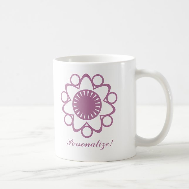 Bursting with Life Flower Mug, Lavender Coffee Mug (Right)
