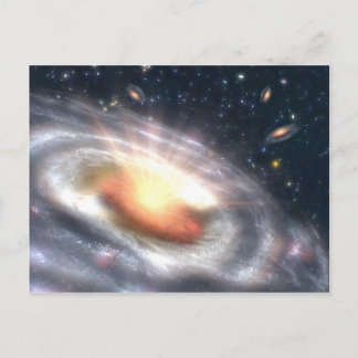 Bursting with Stars and Black Holes Postcard