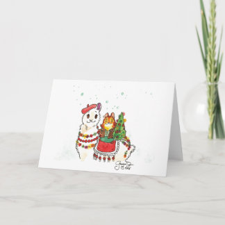 Burt and his llama friend Francine card