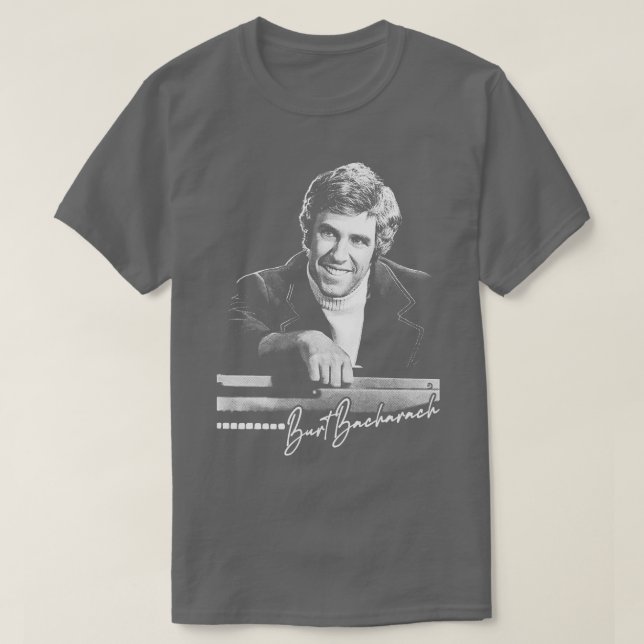Burt Bacharach Retro 60s Aesthetic Design T-Shirt (Design Front)