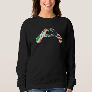 Burundi American USA Flag USA Burundian Heart 1 Sweatshirt