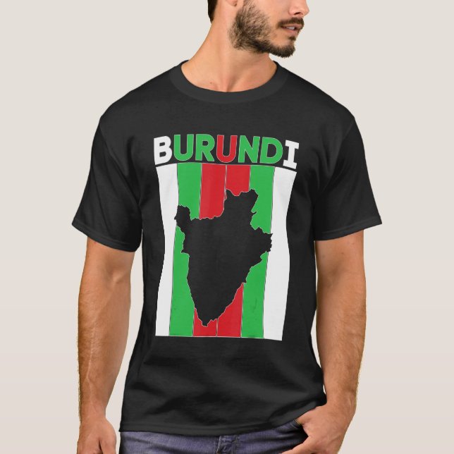 Burundi Country Borders T-Shirt (Front)
