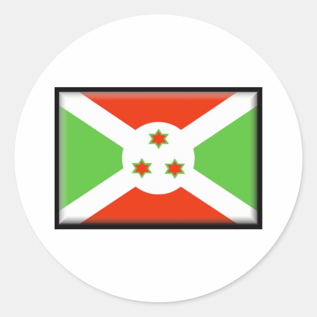 Burundi Flag Classic Round Sticker (Front)