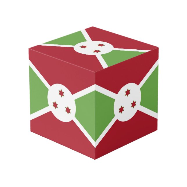 Burundi flag cube (Front Angled)