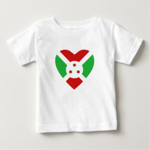 Burundi Flag Heart T-Shirt